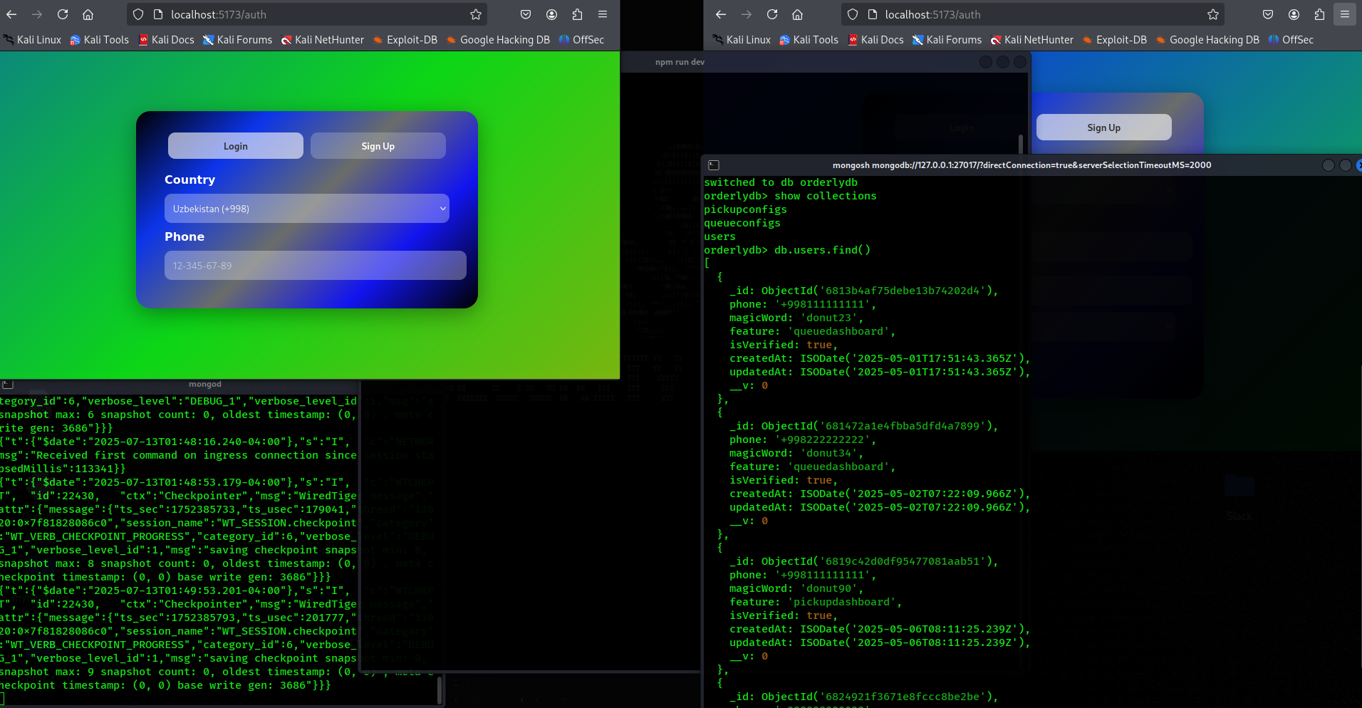 Phone-Based Auth System for a Multi-Feature Platform
